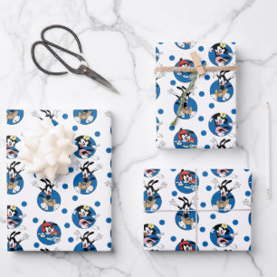 Feuille De Papier Cadeau Animaniacs   Yakko, Wakko, & Motif du cercle de po