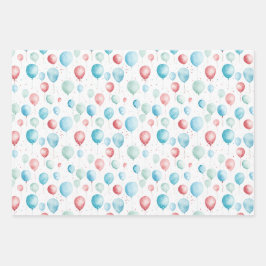 Feuille De Papier Cadeau Anniversaire de enfant aquarelle