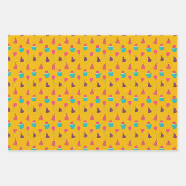 Feuille De Papier Cadeau Anniversaire de enfant Motif Cute Dinosaur