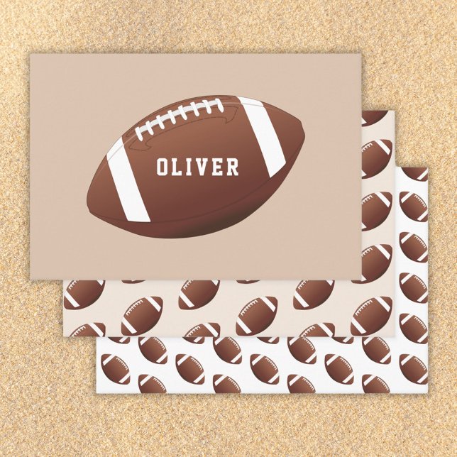 Feuille De Papier Cadeau Anniversaire de enfant Motif de football américain (Créateur téléchargé)