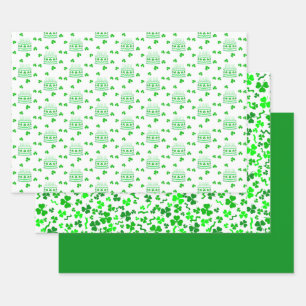 Feuille De Papier Cadeau Anniversaire de la Saint-Patrick 