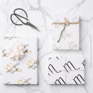Feuille De Papier Cadeau Anniversaire de Scorpio