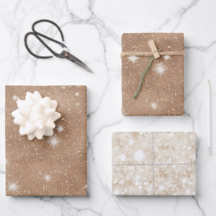 Feuille De Papier Cadeau Anniversaire Pailleté Chocolat Brun