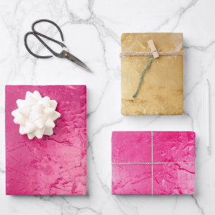 Feuille De Papier Cadeau Anniversaire rose chic glamour féminin