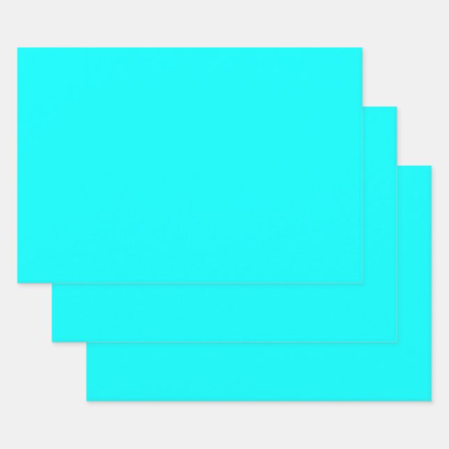 Feuille De Papier Cadeau Aqua (couleur unie) (Lot)