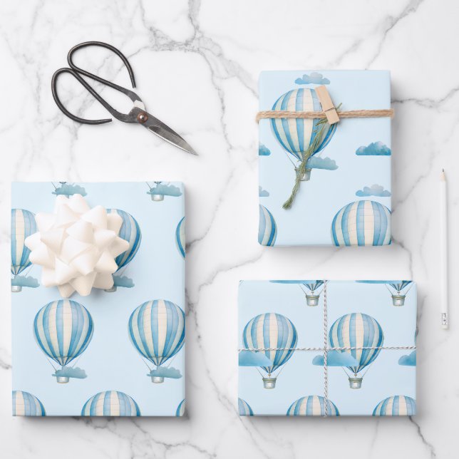 Feuille De Papier Cadeau Aquarelle à air chaud (Recto)