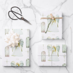 Feuille De Papier Cadeau Aquarelle délicate Motif lunaire lunaire