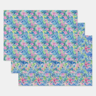 Feuille De Papier Cadeau Aquarelle Dinosaure Cadeau, Enveloppement Dino Enf