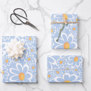 Feuille De Papier Cadeau Aquarelle moderne Florale Fleurs botaniques