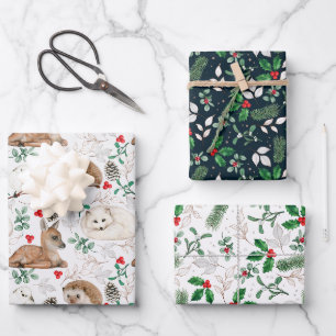 Feuille De Papier Cadeau Aquarelle papiers d'emballage naturels