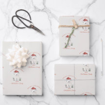 Aquarelle personnalisée Snowman cadeau de Noël