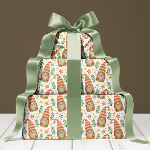 Feuille De Papier Cadeau Aquarelle Scandinave Gnome mignon Noël