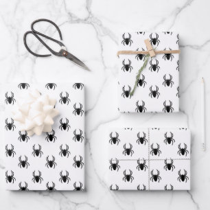 Feuille De Papier Cadeau Araignées mignonnes d'Halloween