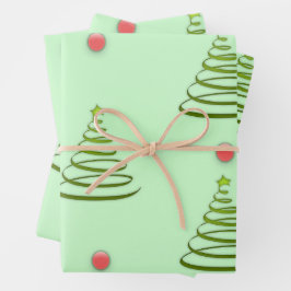 Feuille De Papier Cadeau Arbre de Noël