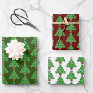 Feuille De Papier Cadeau Arbre de Noël de basket-ball