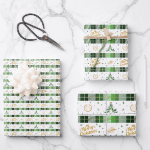 Feuille De Papier Cadeau Arbre de Noël de l'avocat - Scales de justice