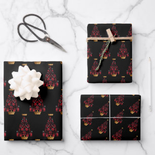 Feuille De Papier Cadeau Arbre de Noël du procureur