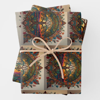 Feuille De Papier Cadeau Arbre de vie vif - Fusion mystique