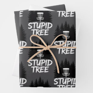 Feuille De Papier Cadeau Arbre Stupide Disc Golf Drôle Frisbee Golf Golfeur
