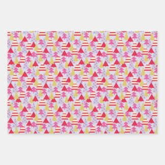 Feuille De Papier Cadeau Arbres de Noël