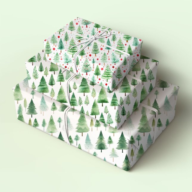 Feuille De Papier Cadeau Arbres de Noël (Créateur téléchargé)