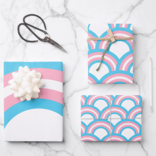 Feuille De Papier Cadeau Arc arc-en-ciel transgenre