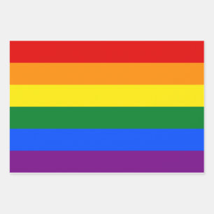 Feuille De Papier Cadeau Arc-en-ciel LGBT Pride