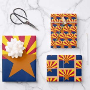 Feuille De Papier Cadeau Arizona Flag, Heart & Arizona Fashion Set