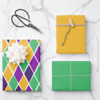 Feuille De Papier Cadeau Arlequin ivre
