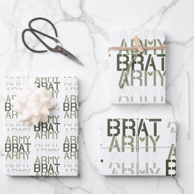 Feuille De Papier Cadeau Army Brat (Recto)