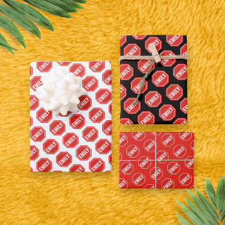 Feuille De Papier Cadeau ARRÊT : NOM/PERSONNALISER DE MOT Drôle nouveauté u