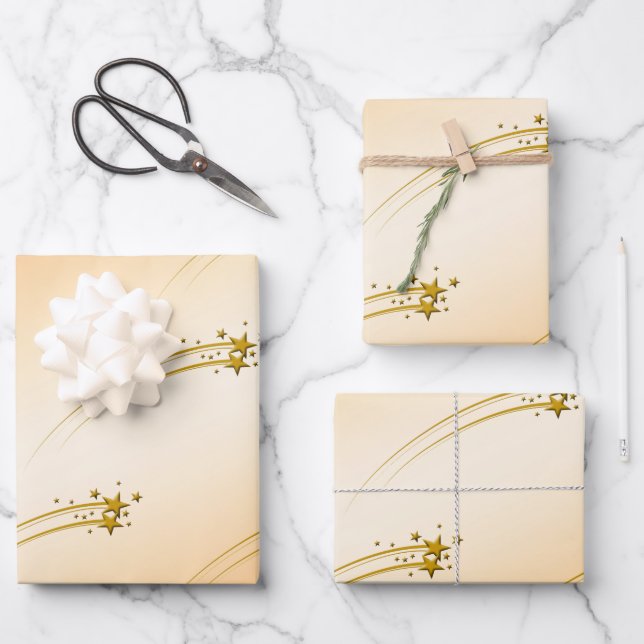 Feuille De Papier Cadeau Arrière - plan dégradé beige (Recto)