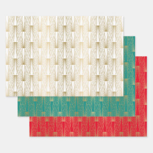 Feuille De Papier Cadeau Arrière - plan personnalisé motif Gold art-déco