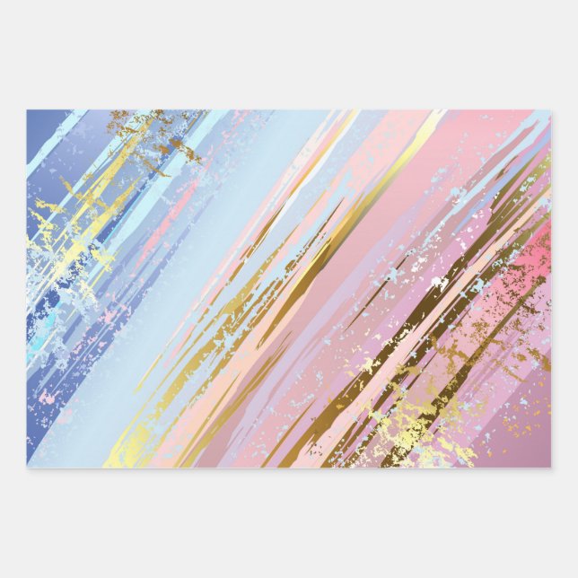 Feuille De Papier Cadeau Arrière - plan rose texturé (Devant)