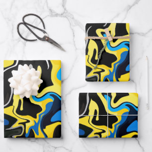Feuille De Papier Cadeau Art Abstrait en gras