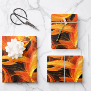 Feuille De Papier Cadeau Art Abstrait Fireball