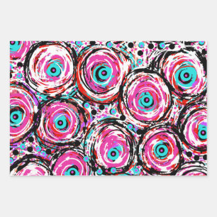 Feuille De Papier Cadeau Art Acrylique Moderne Abstrait Tourbillonnant