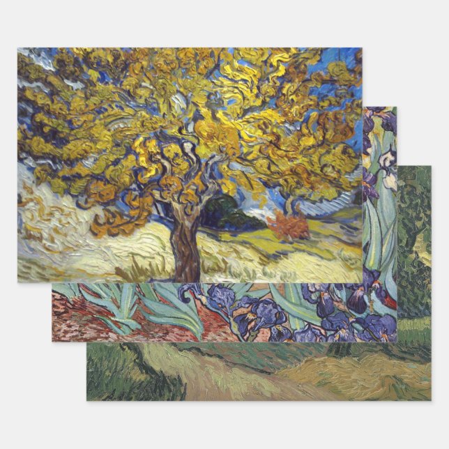 Feuille De Papier Cadeau Art de Van Gogh Mulberry Tree (Lot)