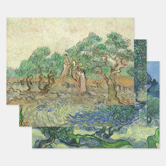 Feuille De Papier Cadeau Art de Vincent Van Gogh, Découpage (Lot)