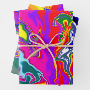 Feuille De Papier Cadeau Art fluvial de la rivière Rainbow