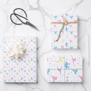 Feuille De Papier Cadeau Arts martiaux Karate Étoiles Abstraites Étincelles
