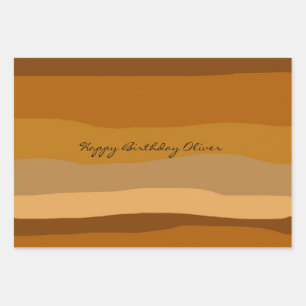 Feuille De Papier Cadeau Arty Modern Earth Tone Desert