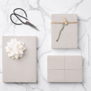 Feuille De Papier Cadeau Aspect lin de tissu
