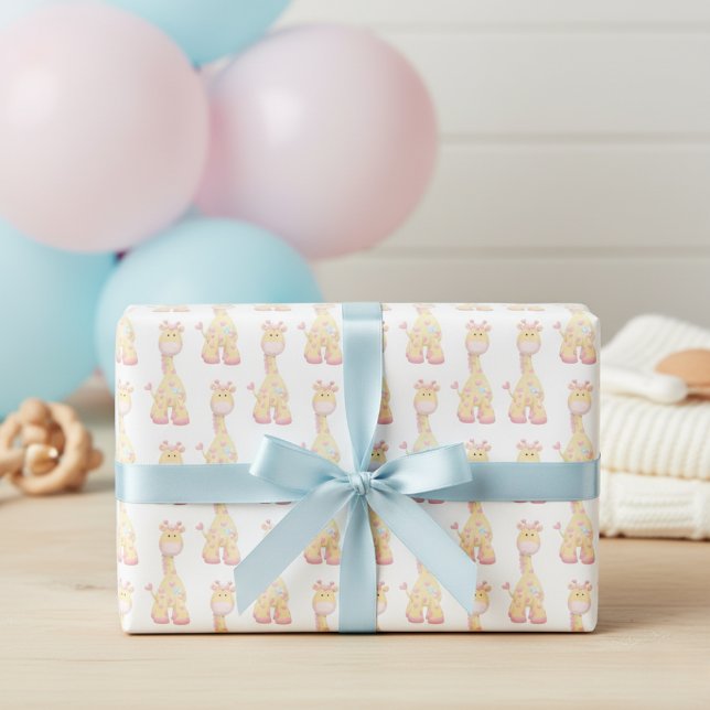 Feuille De Papier Cadeau Au-delà adorable : Giraffe Love Cadeau Envelopper (Beyond Adorable: Giraffe Love Gift Wrap)
