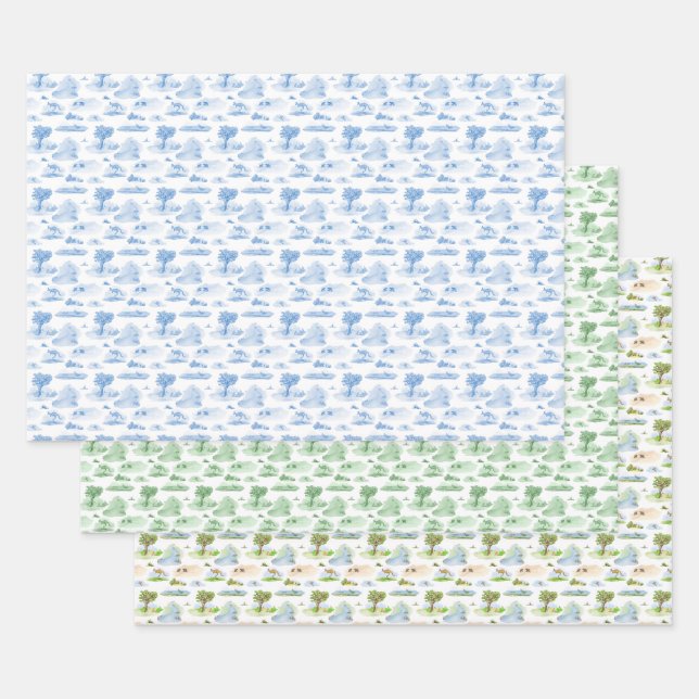 Feuille De Papier Cadeau Australian Animal Toile (Lot)
