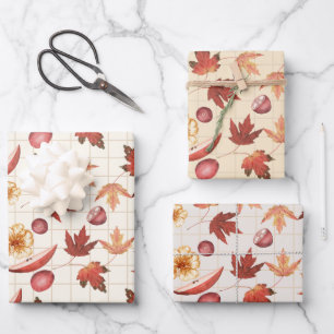 Feuille De Papier Cadeau Automne Rustique