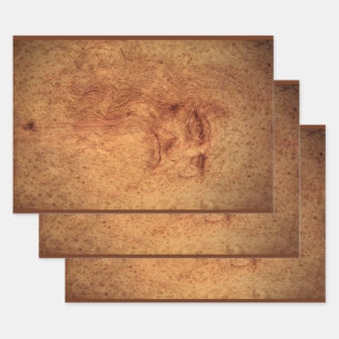 Feuille De Papier Cadeau Autoportrait de Léonard de Vinci, Art Renaissance