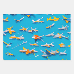 Feuille De Papier Cadeau Aviation