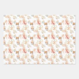 Feuille De Papier Cadeau Baby Fairy Teacup Strawberry Field Nursery