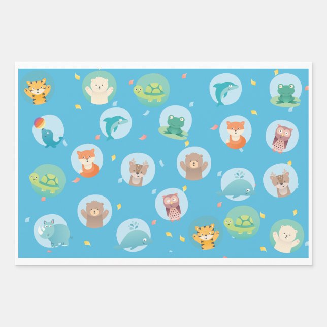 Feuille De Papier Cadeau Babyboy garçon bébé cadeau de douche (Devant)